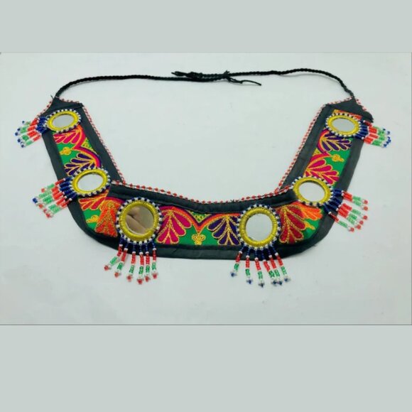 Afghan Embroidered Belt: Handmade Kuchi Tribal Belly Dance Jewelry main image 3